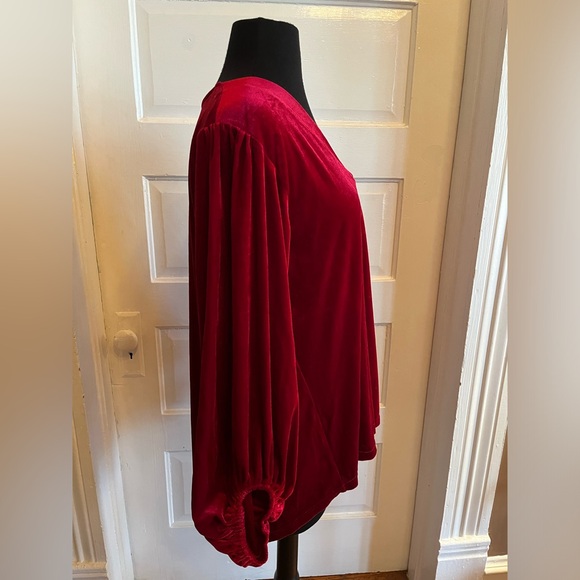 Jodifl velvet v neck top - Picture 2 of 3